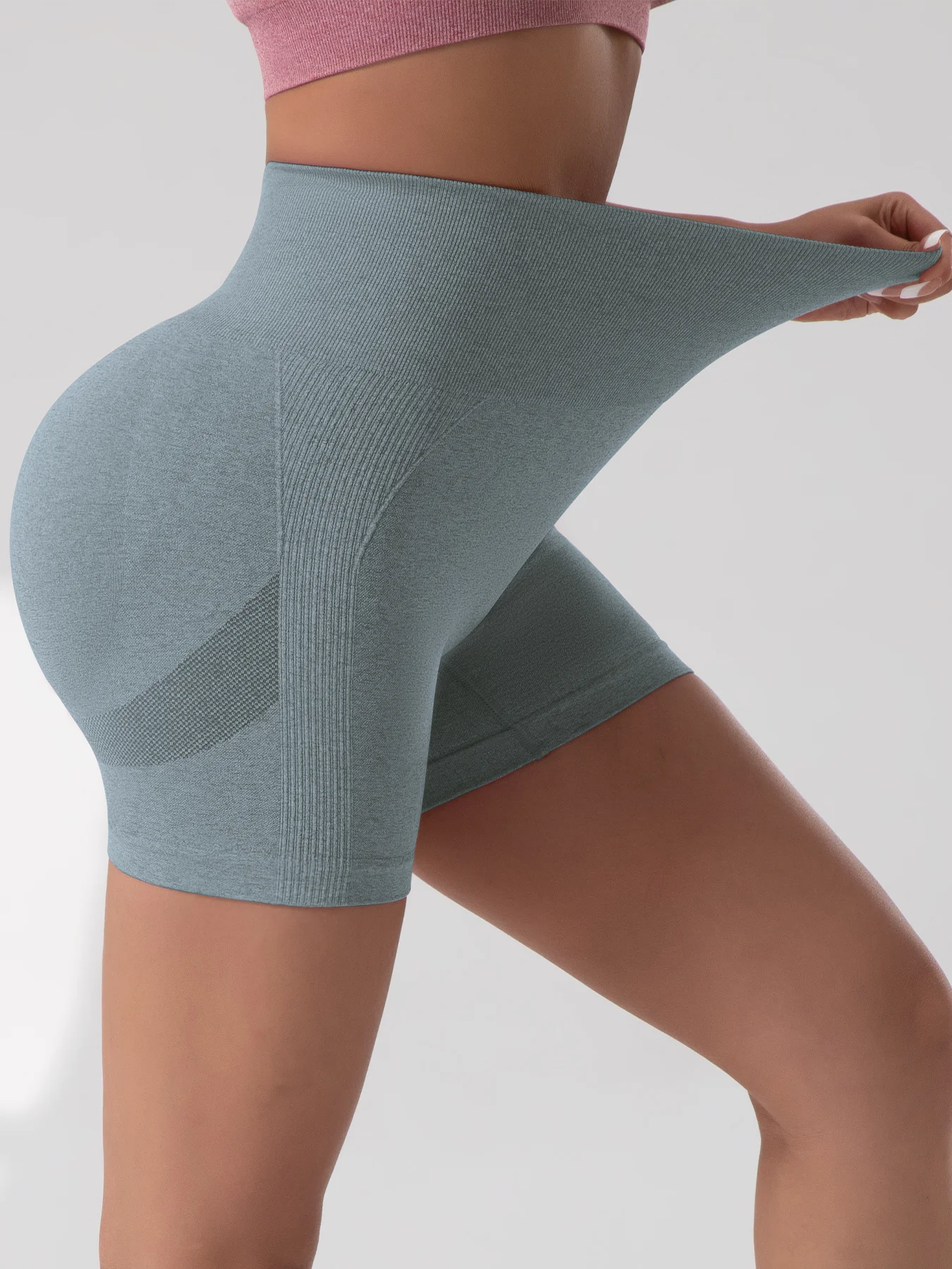 2PCS Tie Dye Butt Lifting Sexy Gym Shorts Woman