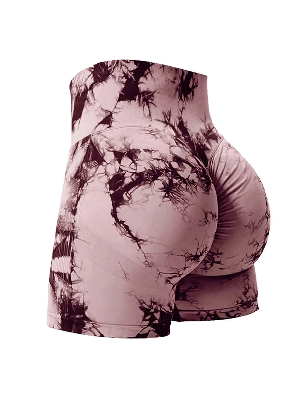 2PCS Tie Dye Butt Lifting Sexy Gym Shorts Woman