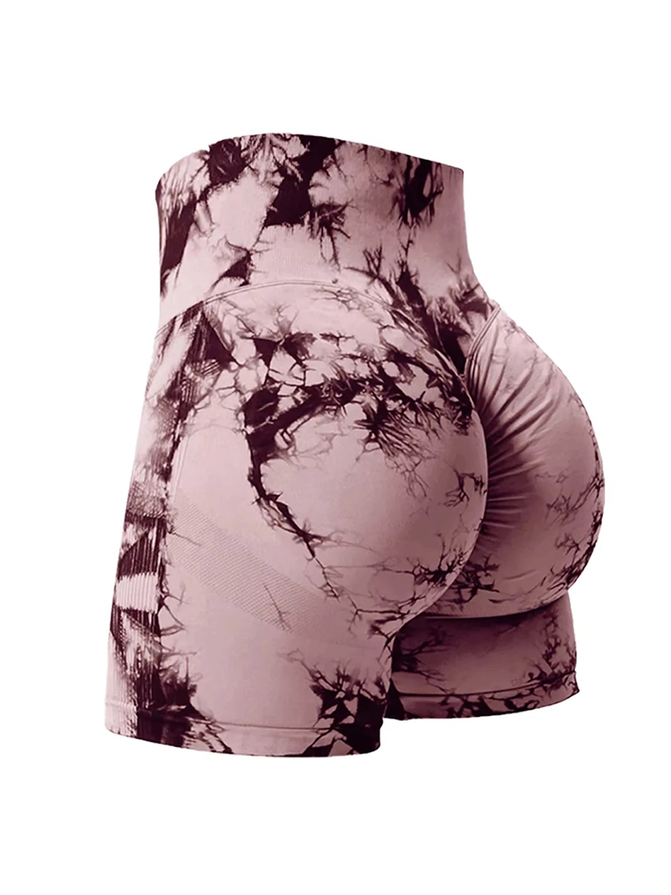 2PCS Tie Dye Butt Lifting Sexy Gym Shorts Woman