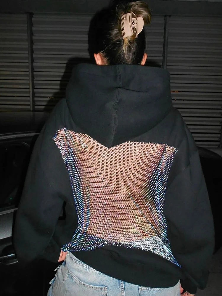 Backless Mesh Hoodie