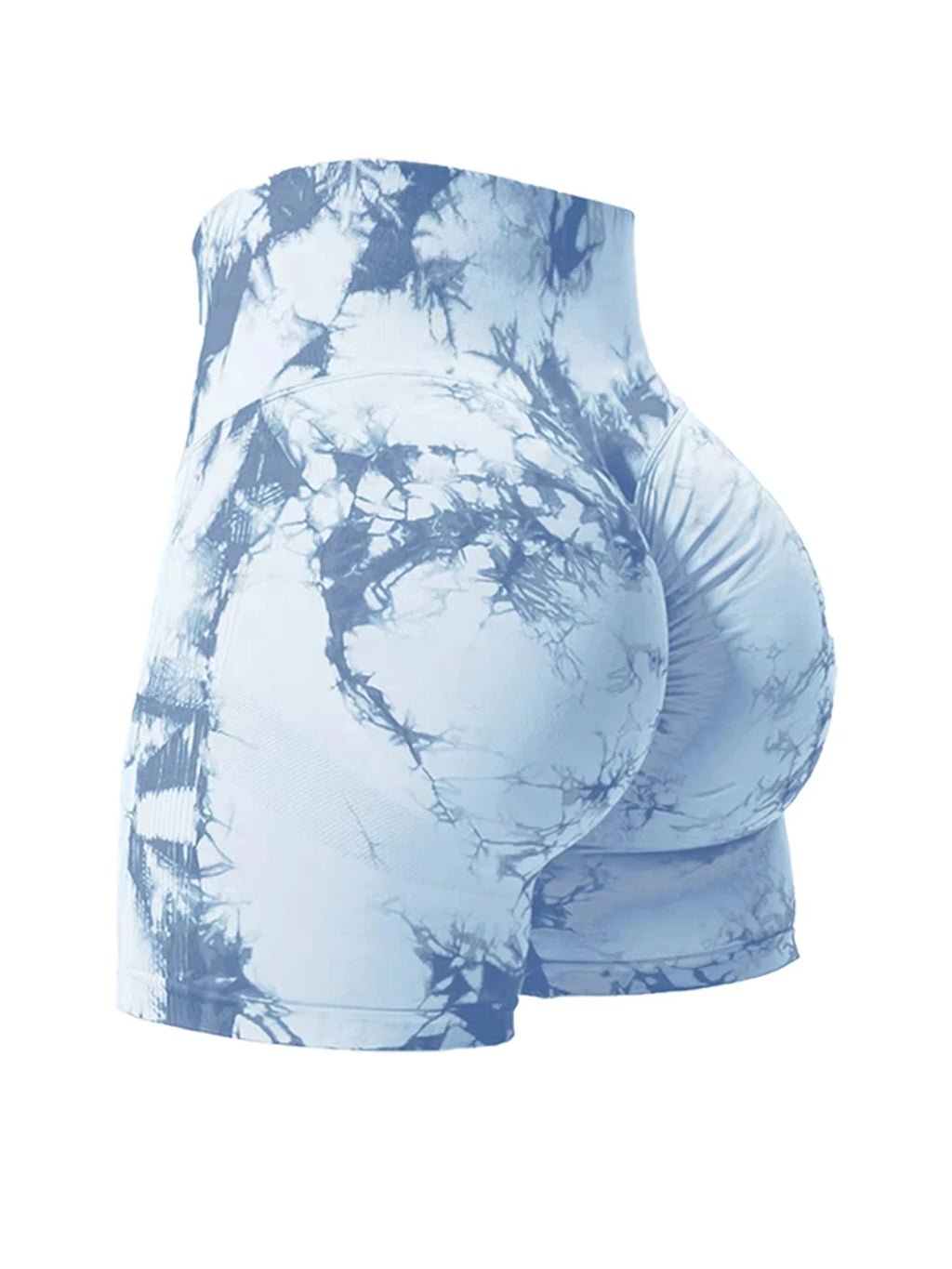 2PCS Tie Dye Butt Lifting Sexy Gym Shorts Woman