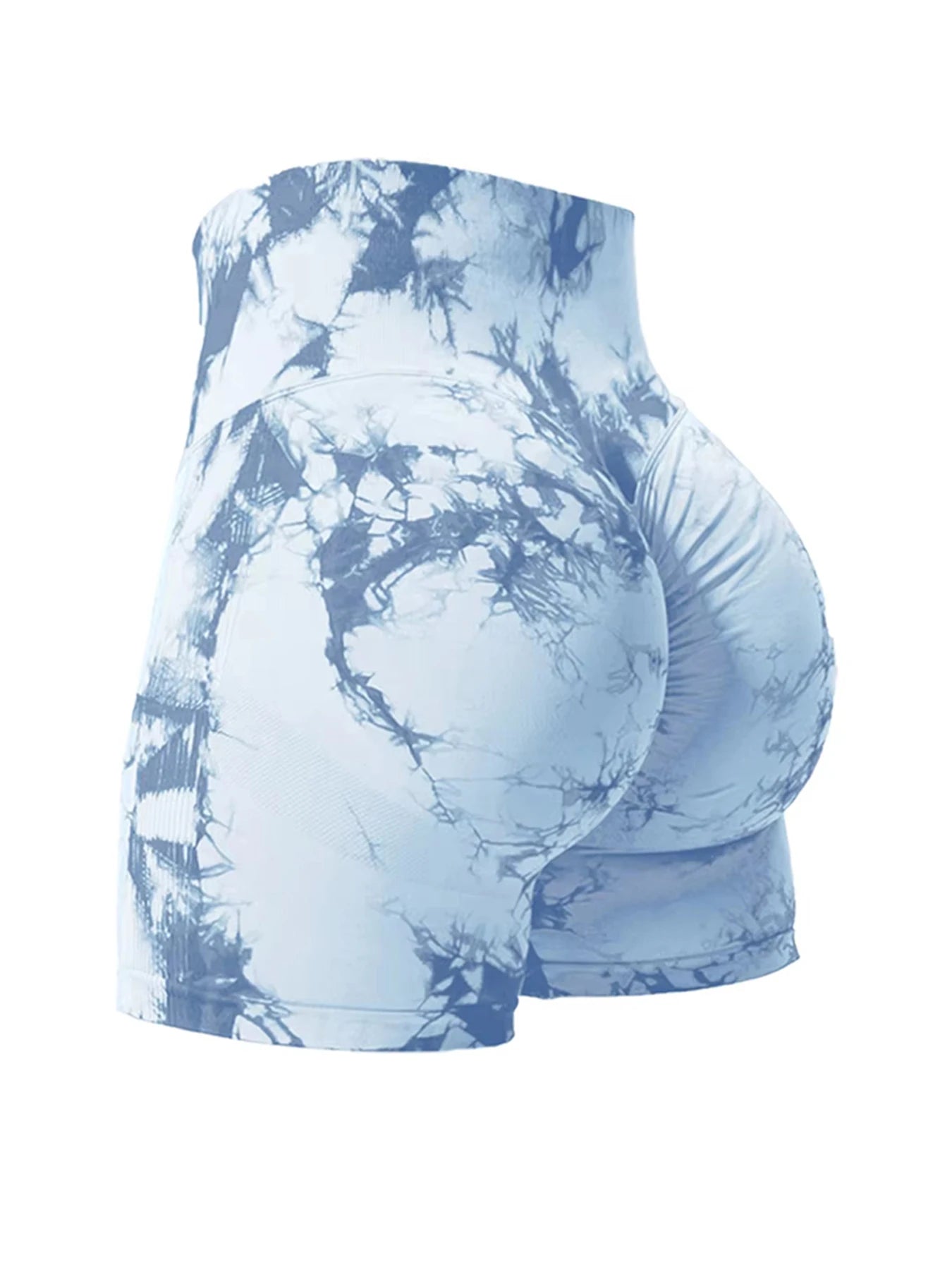 2PCS Tie Dye Butt Lifting Sexy Gym Shorts Woman
